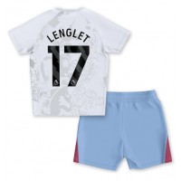 Camiseta Aston Villa Clement Lenglet #17 Segunda Equipación Replica 2023-24 para niños mangas cortas (+ Pantalones cortos)